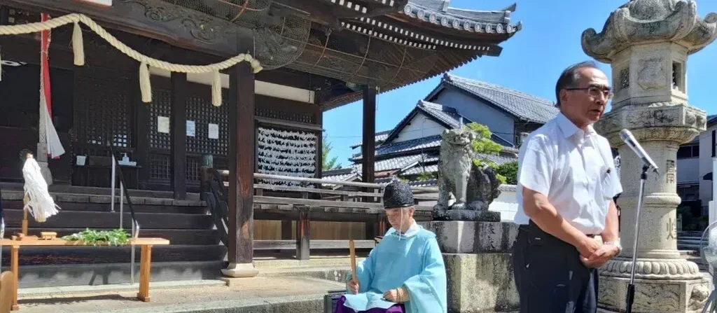 佐保神社本殿保存修復工事竣功祭でお祝いを申し上げる